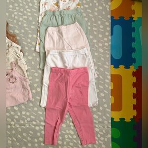 Assorted Carter's Kids Leggings Set - Pink, White, Green